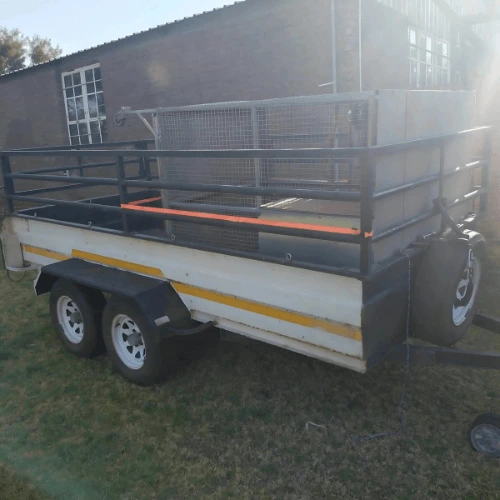 Trailer before and after refurbishment and coating