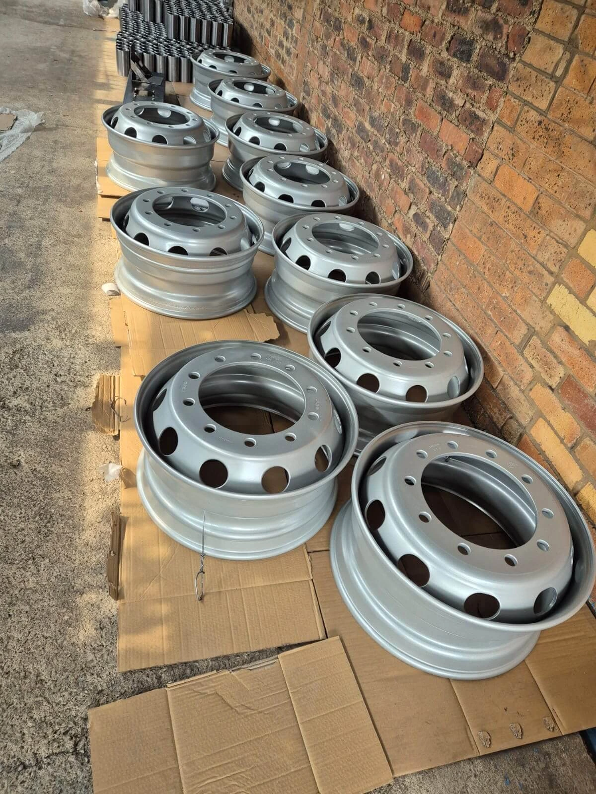 Freshly coated rims
