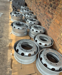 Powder coated wheel rims